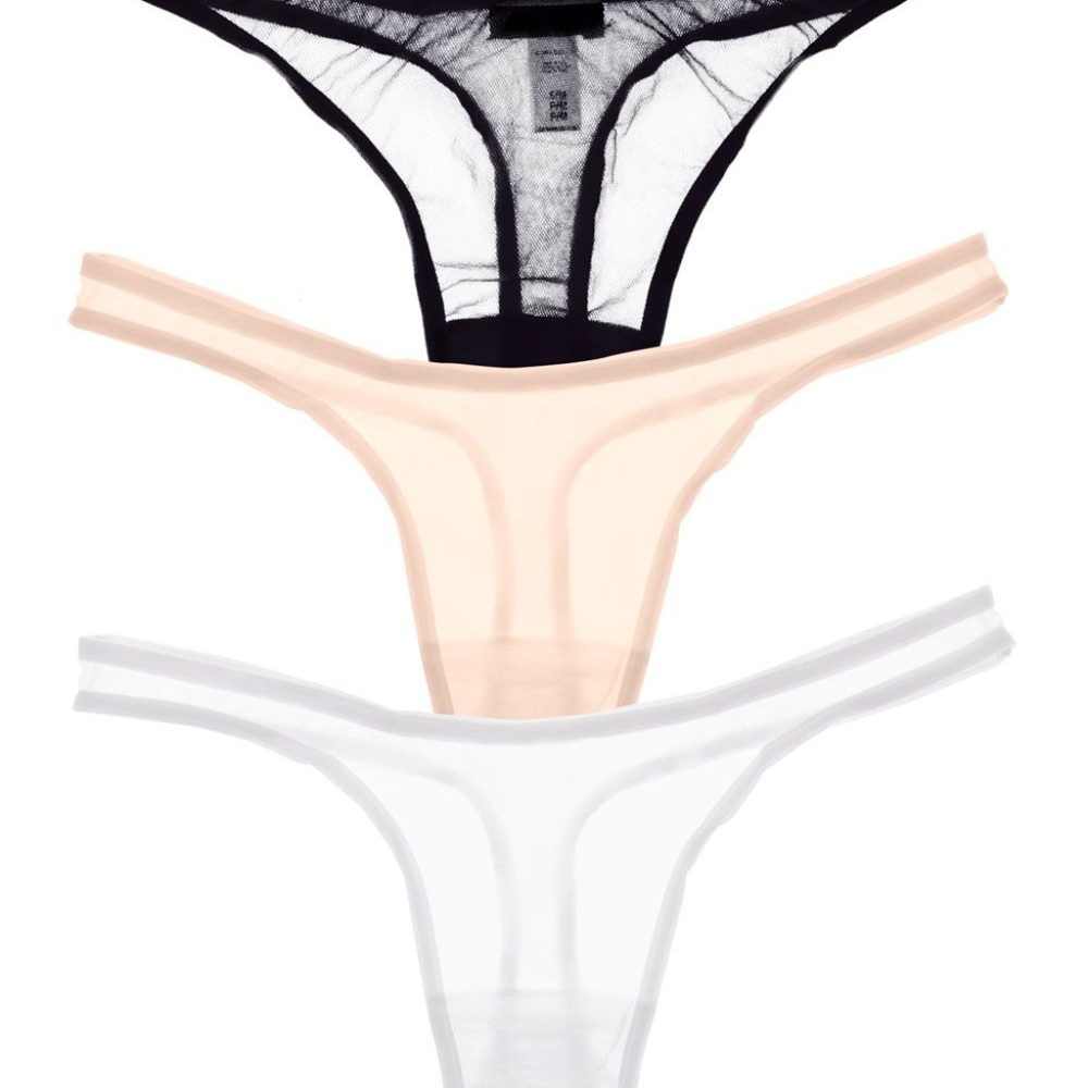 NWT Natori 150005D Soft Sheer Mesh Thong In Cocoa
